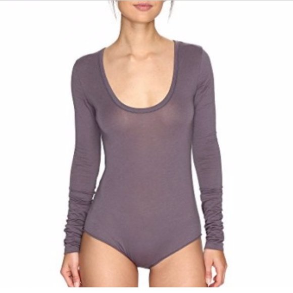 FREE PEOPLE INTIMATELY GRAY SOFT EASY PEASY BODYSUIT - Picture 2 of 6
